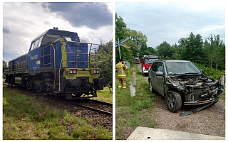 Kolizja auta z lokomotywą na przejeździe w Młynarskiej Woli. „Zabrakło ostrożności”